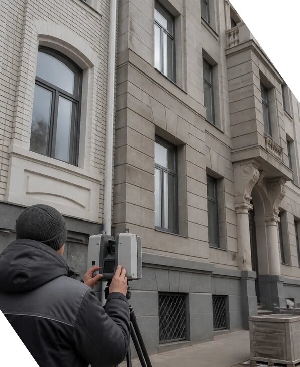 Лазерное сканирование фасадов зданий для обследования в Муравленке