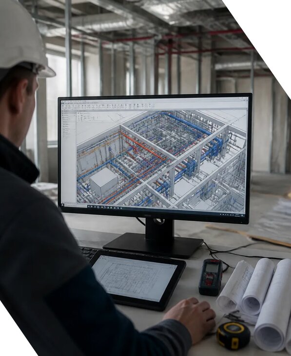 Создание BIM модели инженерных сетей для объектов в Муравленке